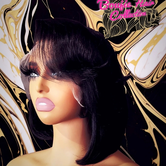 Fully customized human hair 13X6 lace front wig. Flowy bob style! - Picture 1 of 5